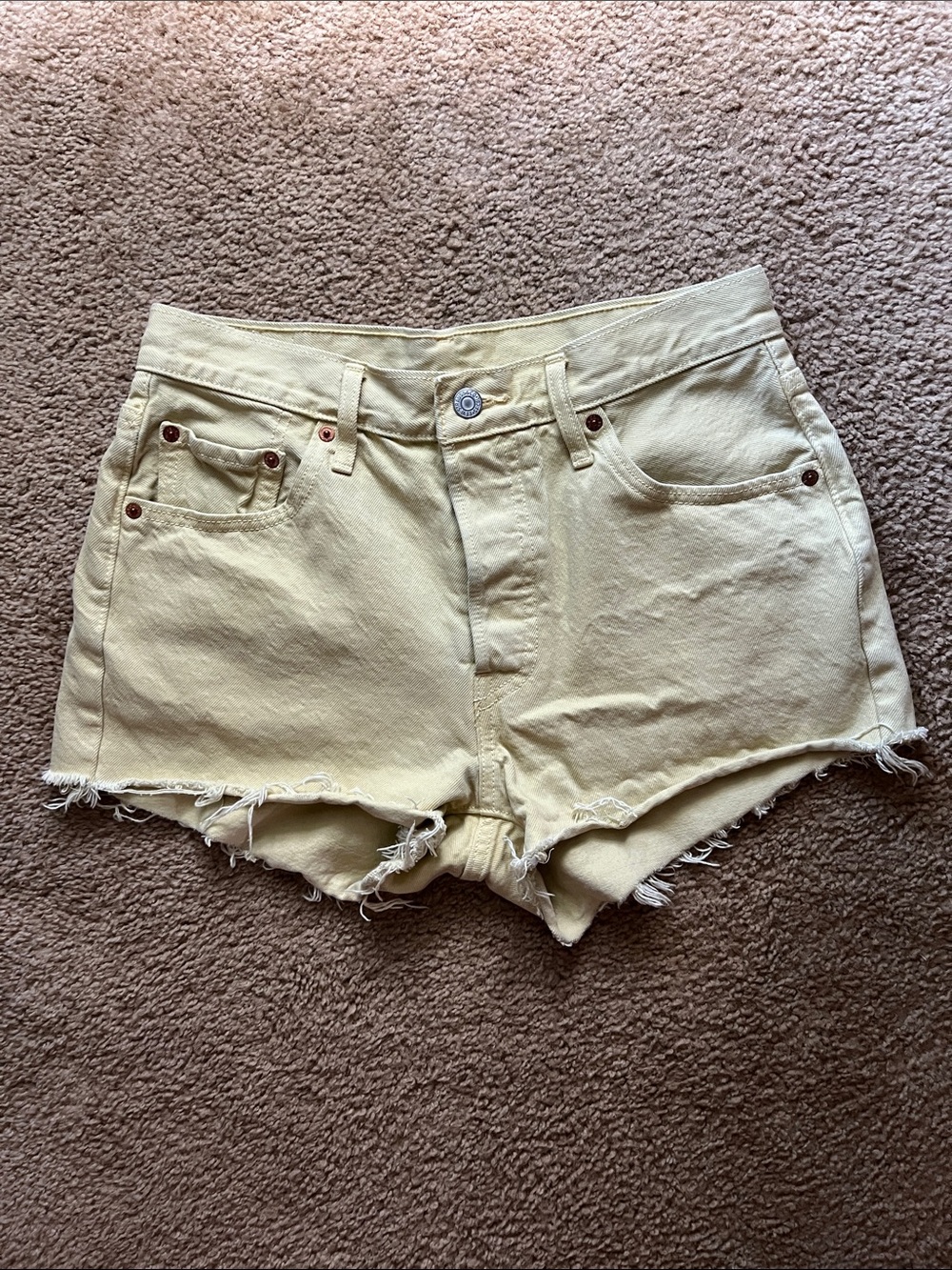 Levi’s 501 High Rise Cutoff Denim Shorts